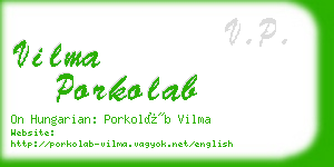 vilma porkolab business card